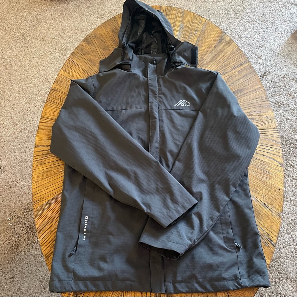 Men's Black Waterproof Raincoat